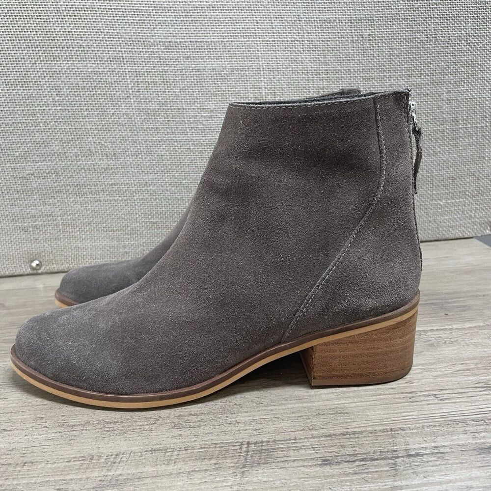 STEVE MADDEN Legally Brown Suede Back Zip Ankle Booties Boots Women's Size 9.5M